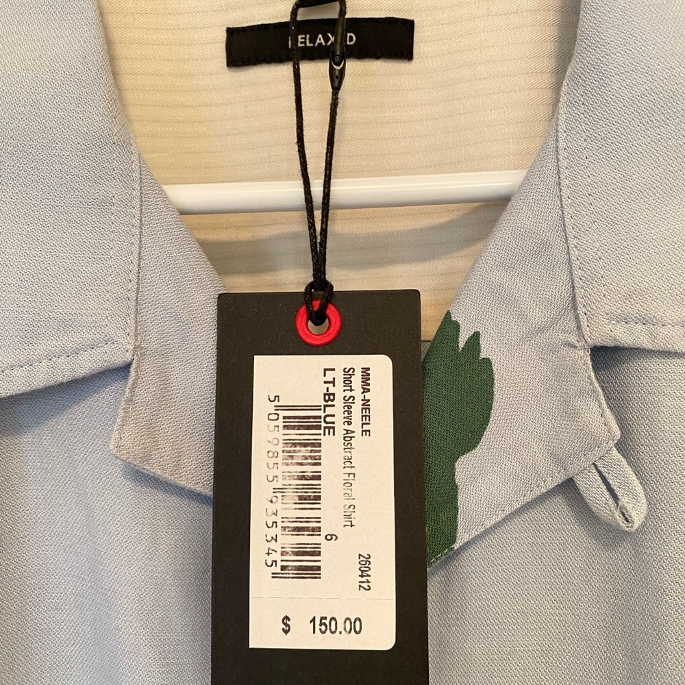 TED BAKER Light Blue Patterned Men's Shirt - Picture 4 of 7